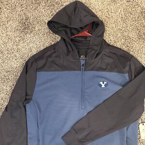 Sandor Hoodie - Black/Dark Oval Y BYU Hooded 1/4 Zip Jacket - AndersonOrd